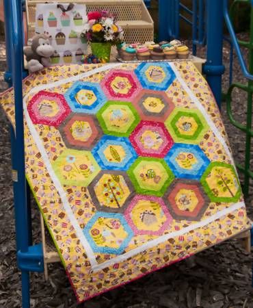 Quilt Pattern: Cut Loose Press I Spy Hexie 40" x 46"