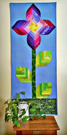 Quilt Pattern: Cut Loose Press Log Cabin Wallflower 24" x 55"