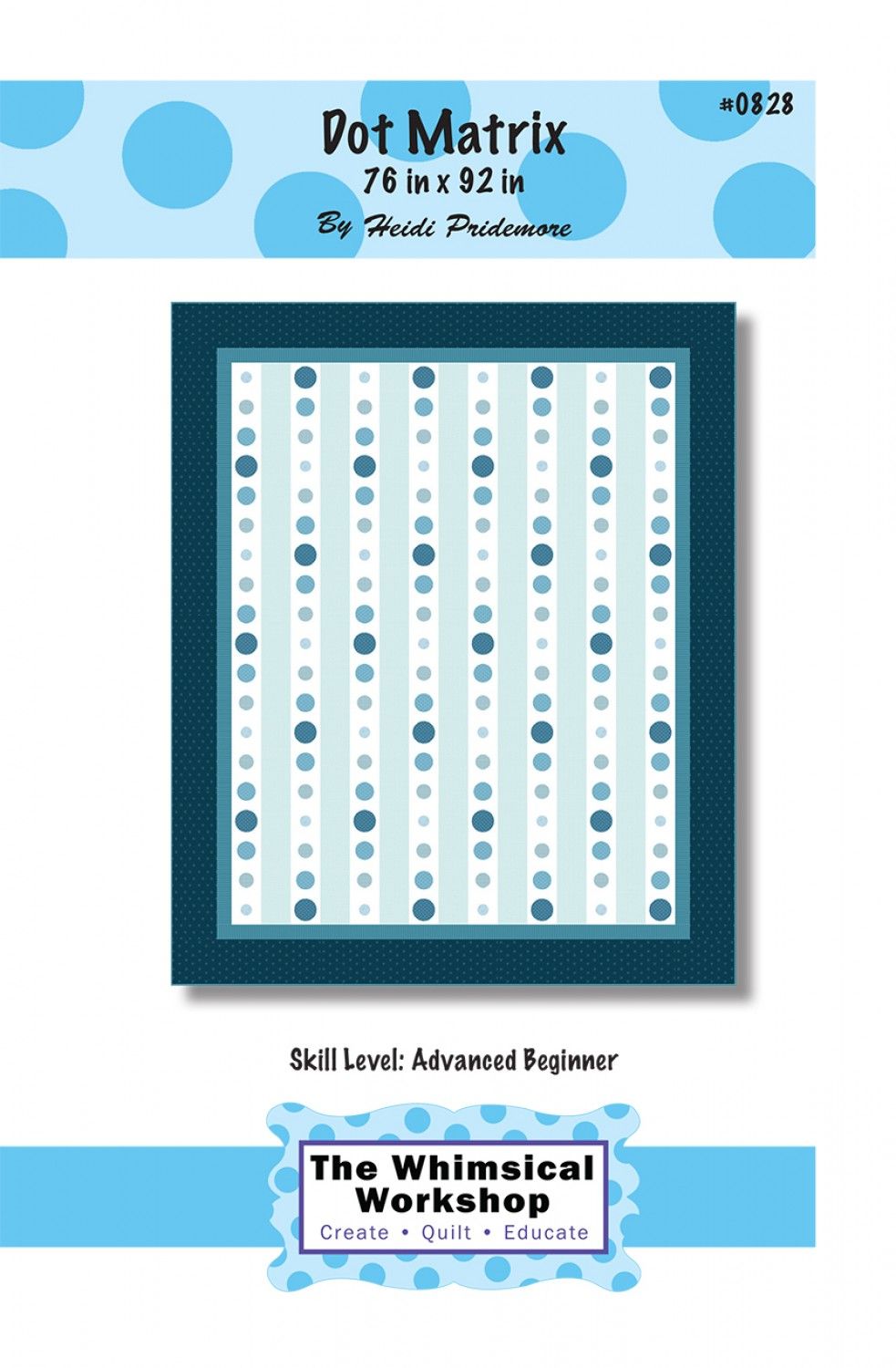 Quilt Pattern: Dot Matrix pattern by The Whimsical Workshop CLEARANCE