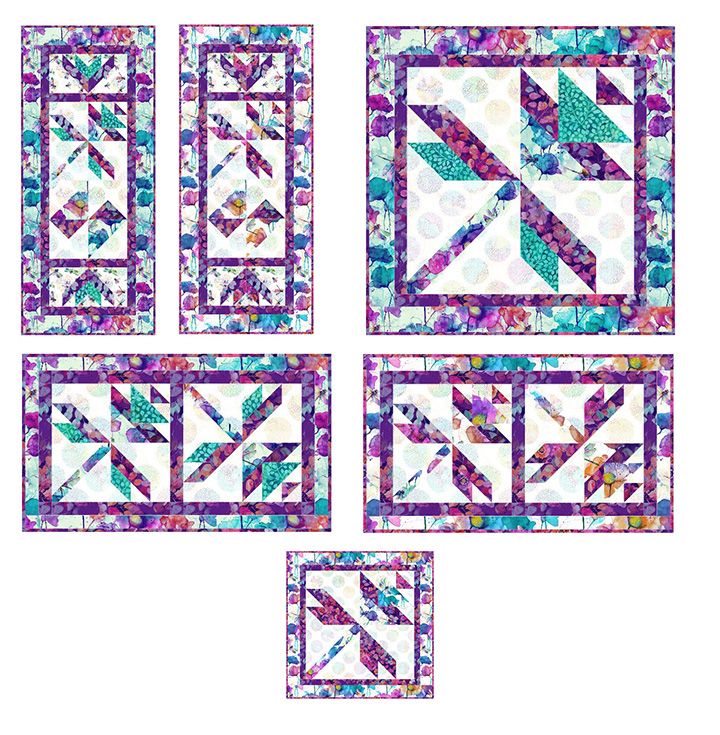 Quilt Pattern: Dragonfly Delights Table Set