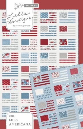 Quilt Pattern: Miss Americana 65" x 72.5"