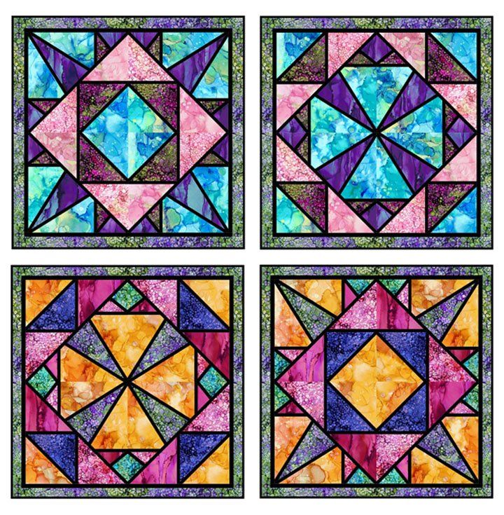 Quilt Pattern: Jeweled Windows by Morning Glory Designs