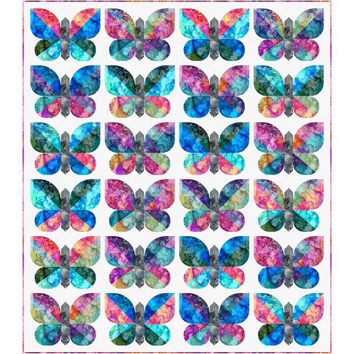 Quilt Pattern: Butterflies 70" x 80"