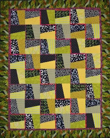 Quilt Pattern: Cut Loose Against the Rail 65" x 82"