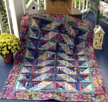 Quilt Pattern: Cut Loose Press Fly Away Log Cabin Quilt Pattern