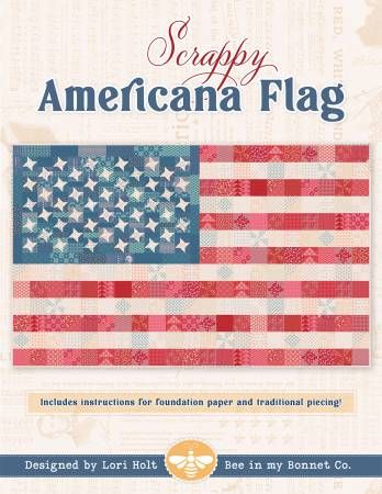 Quilt Pattern: Scrappy Americana Flag 65.5" x 105.5"
