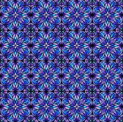 Radiant Reflections - Stained Glass Allover Blue QT Fabrics