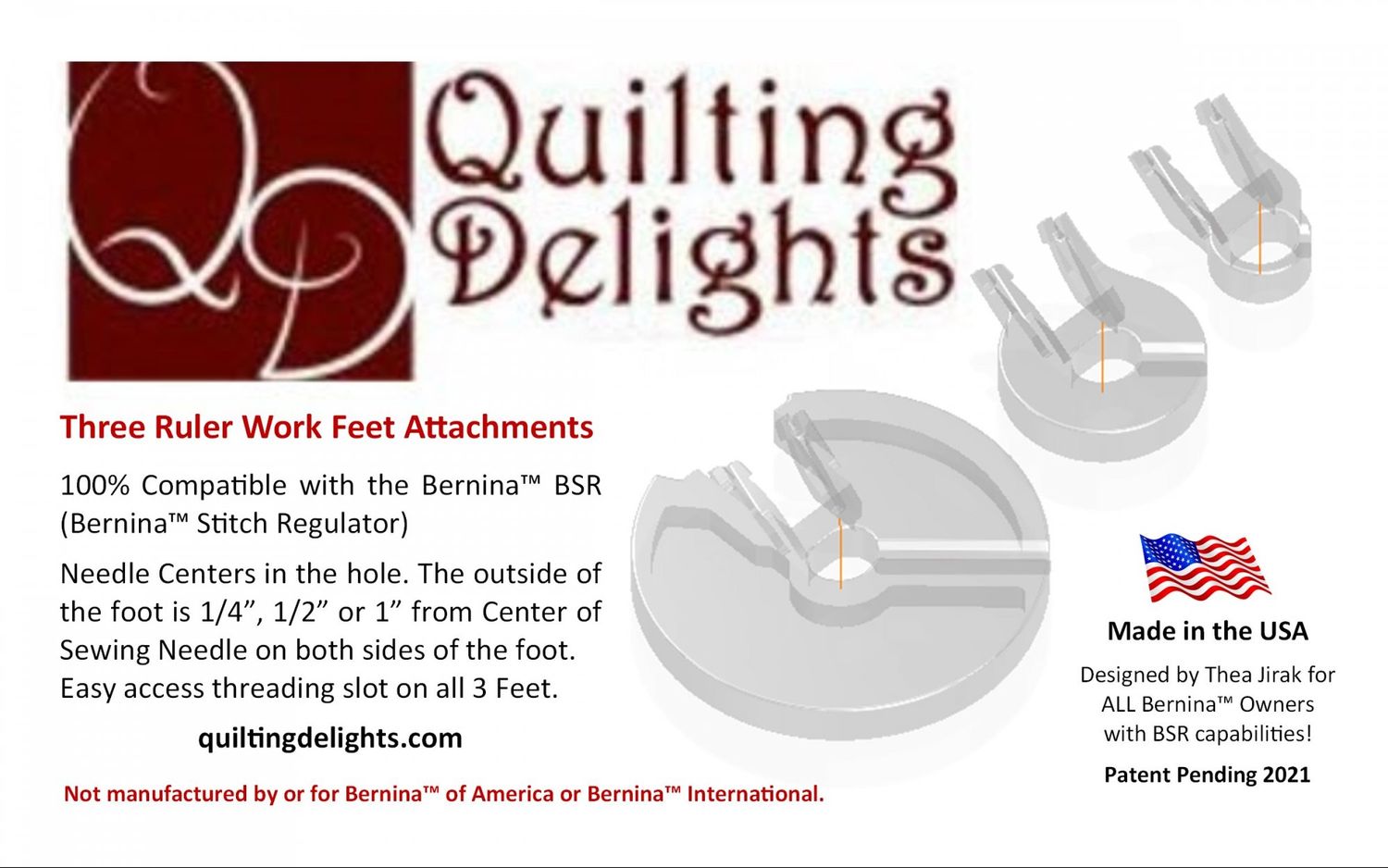 QD BSR 3 pc Rulerwork Attachment