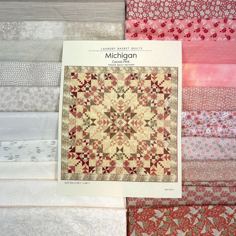 Quilt Kit: LB Michigan - Pink &amp; Creme Champange