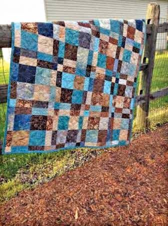 Quilt Pattern: Cut Loose Double Four Patch Throw Pattern