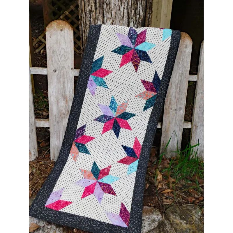 Quilt Pattern: Cut Loose Press Floating Stars Runner
