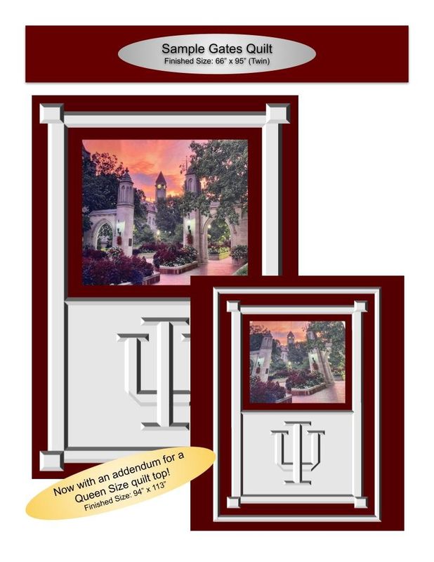 Quilt Pattern: Sample Gates Quilt IU Pattern by Rachel Burke 66" x 92" or 94" x 113" DIGITAL DOWNLOAD: (Twin and Queen)