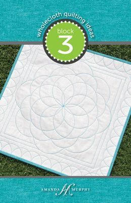 Quilt Pattern: Wholecloth Quilting Ideas: Block 3(Angle &amp; Circle)