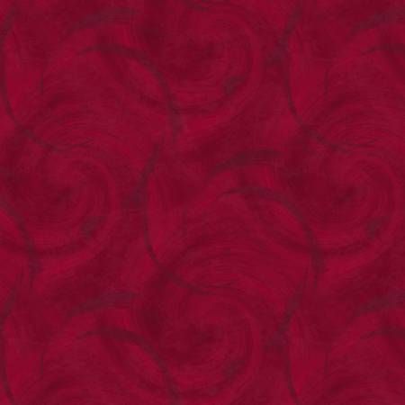 Red Quasi Circle Texture Flannel 108" Wide back