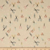 RJR Cotton+Steel Paper Cuts Natural Snip Snip Yardage