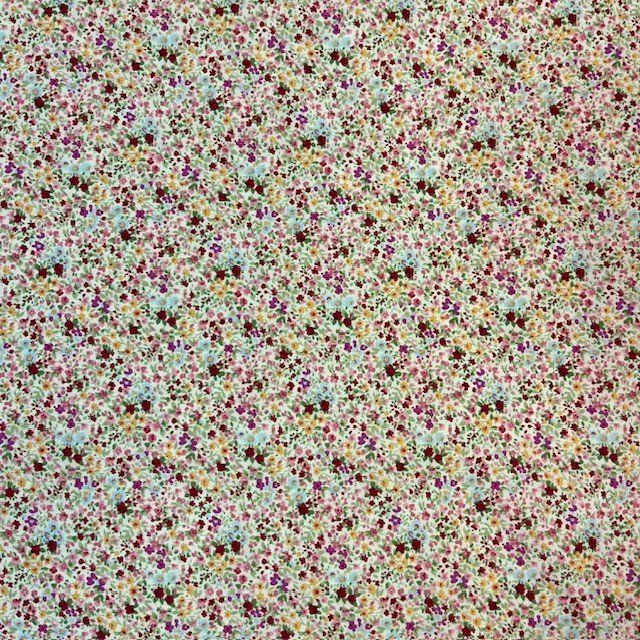 Red Floral Print Cotton Broadcloath Shirting Sevenberry Japanese fabric