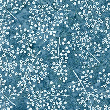 RK Magical Winter Berry Blue Artisan Batik