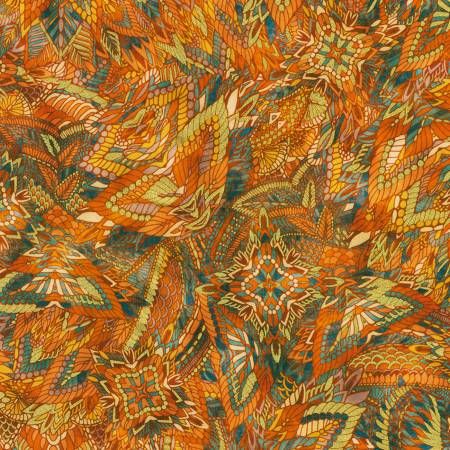 RK Golden Feathers Saffron Metallic