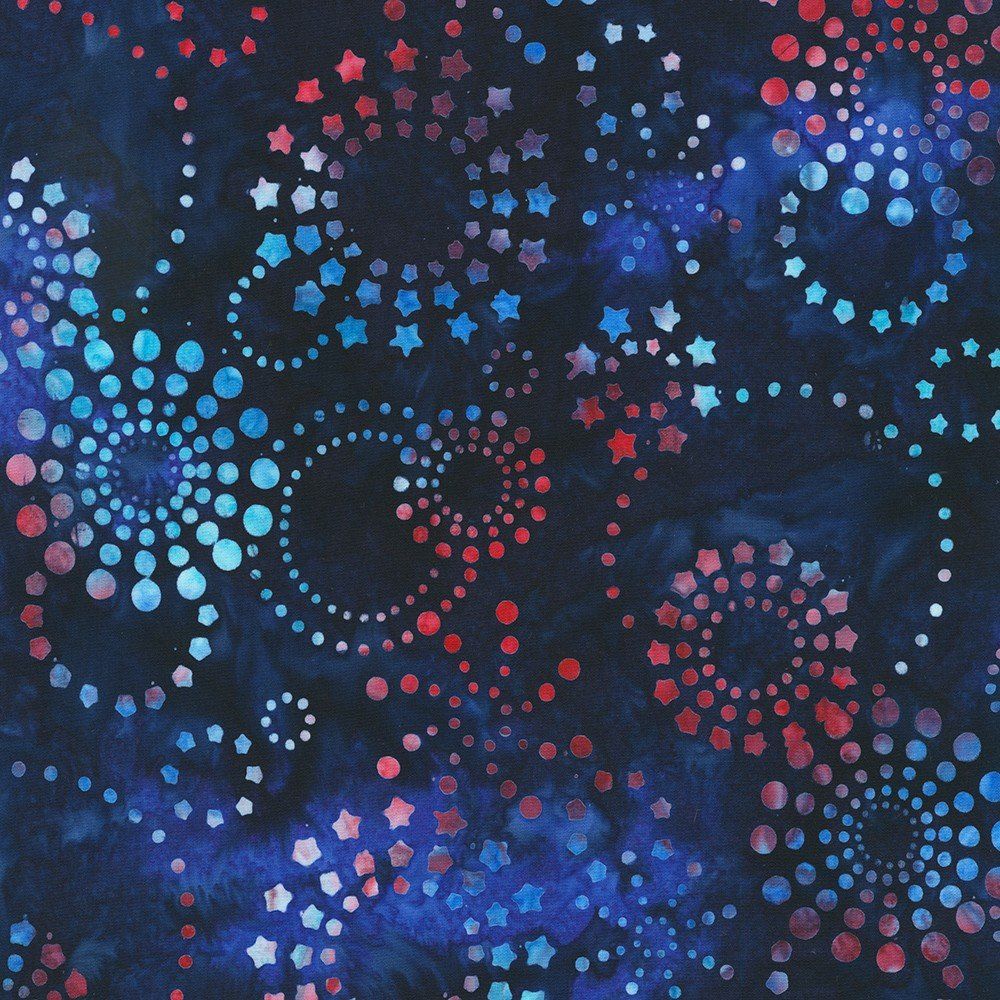 RK Liberty 2 Circles Navy Artisan Batiks