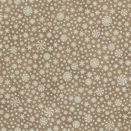 RK Peppermint Twist Snowflakes Taupe Christmas
