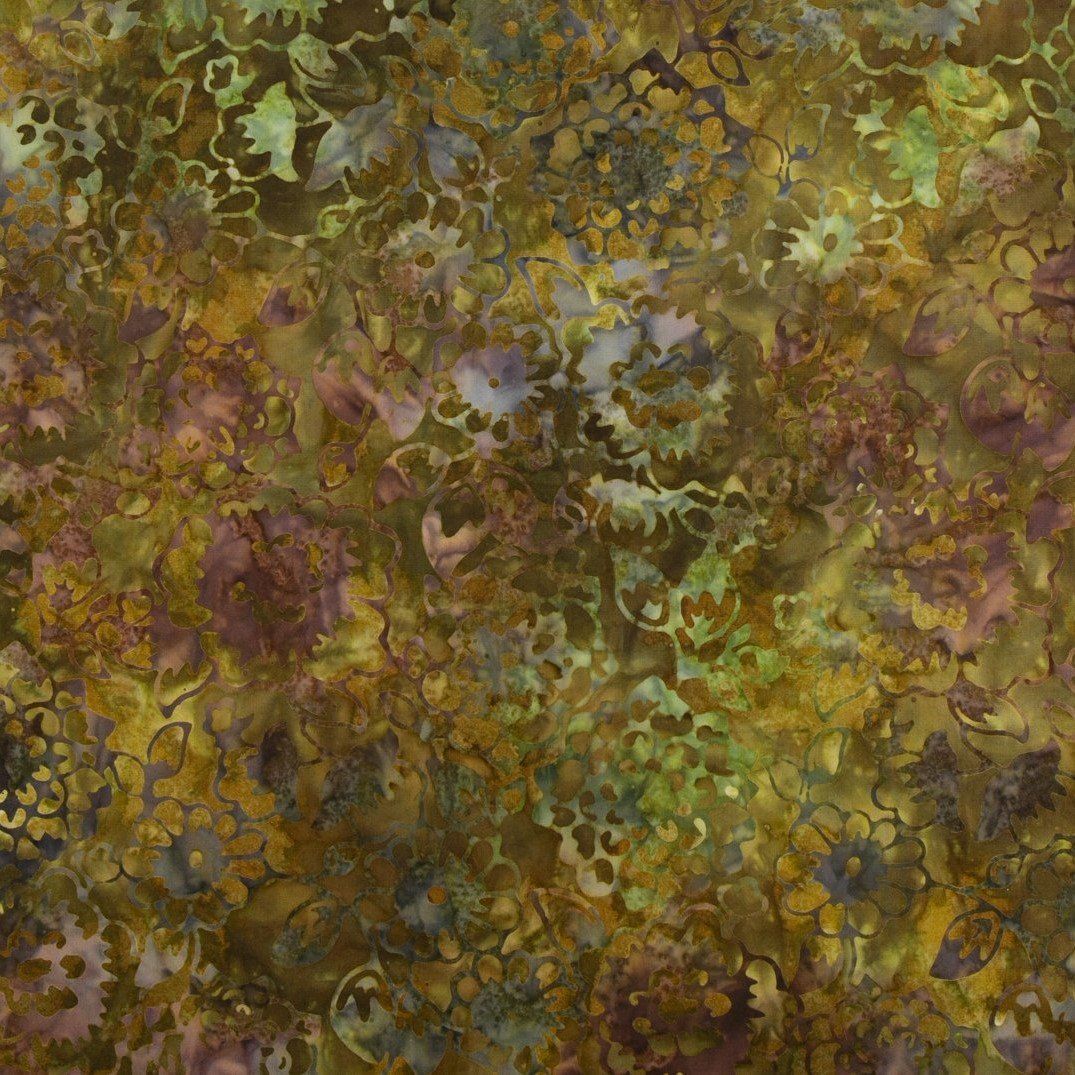 RJR Olive Mums Batik Jinny Beyer