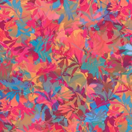 RK Artful Blooms Leaves Coral