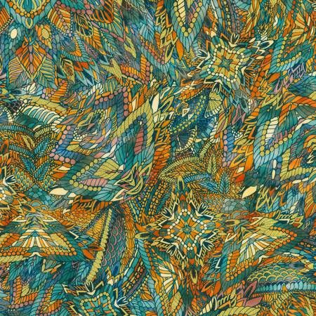 RK Golden Feathers Peacock Metallic