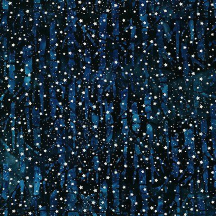 RK Magical Winter Branches Starry Night Artisan Batik