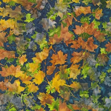 RK Night Maple Leaves Batik