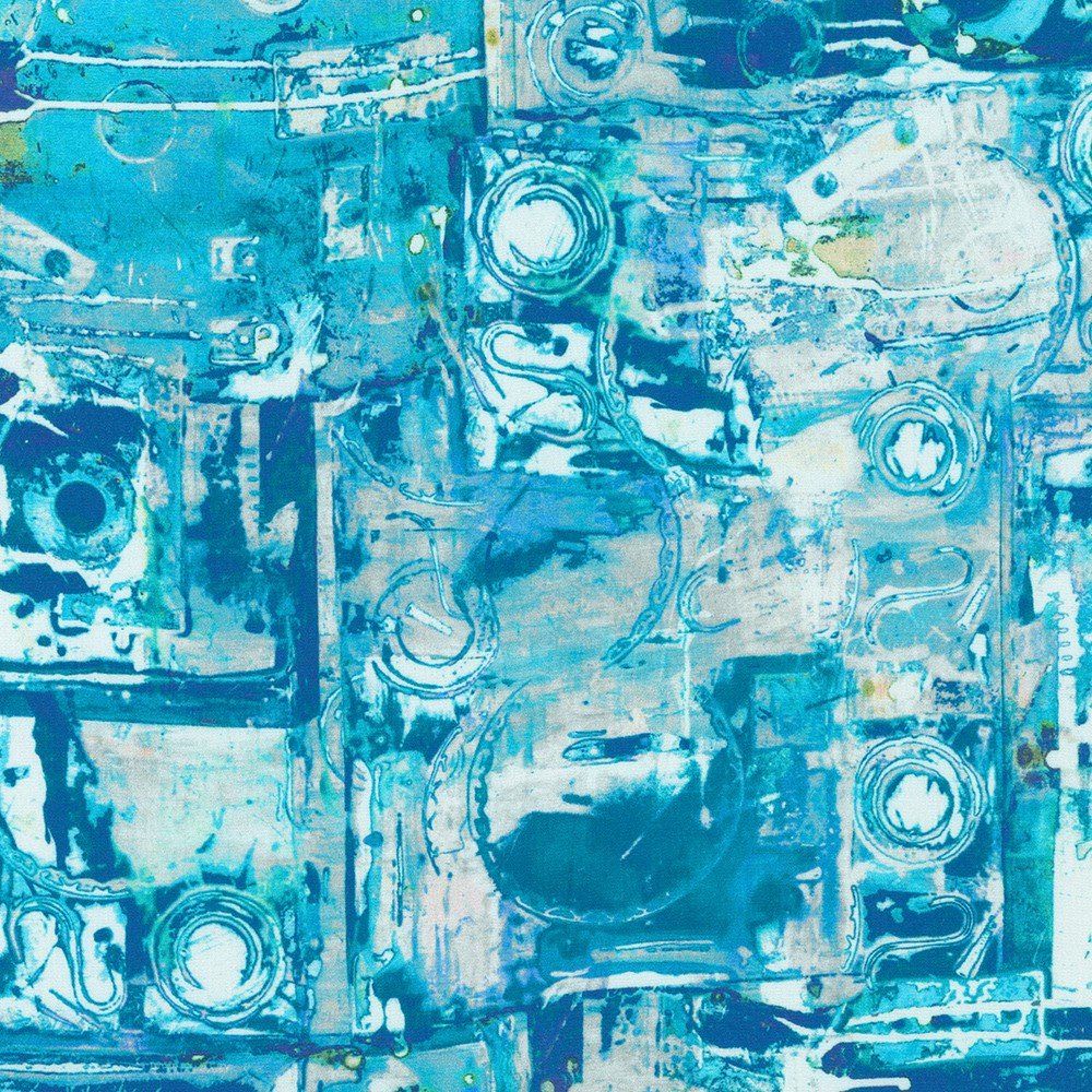 RK Wishwell Industrial Imprints Cerulean