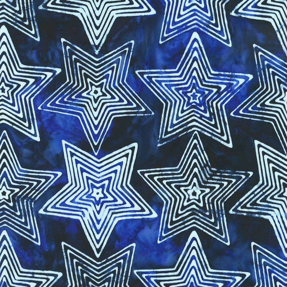 RK Liberty 2 Stars Blue Artisan Batiks