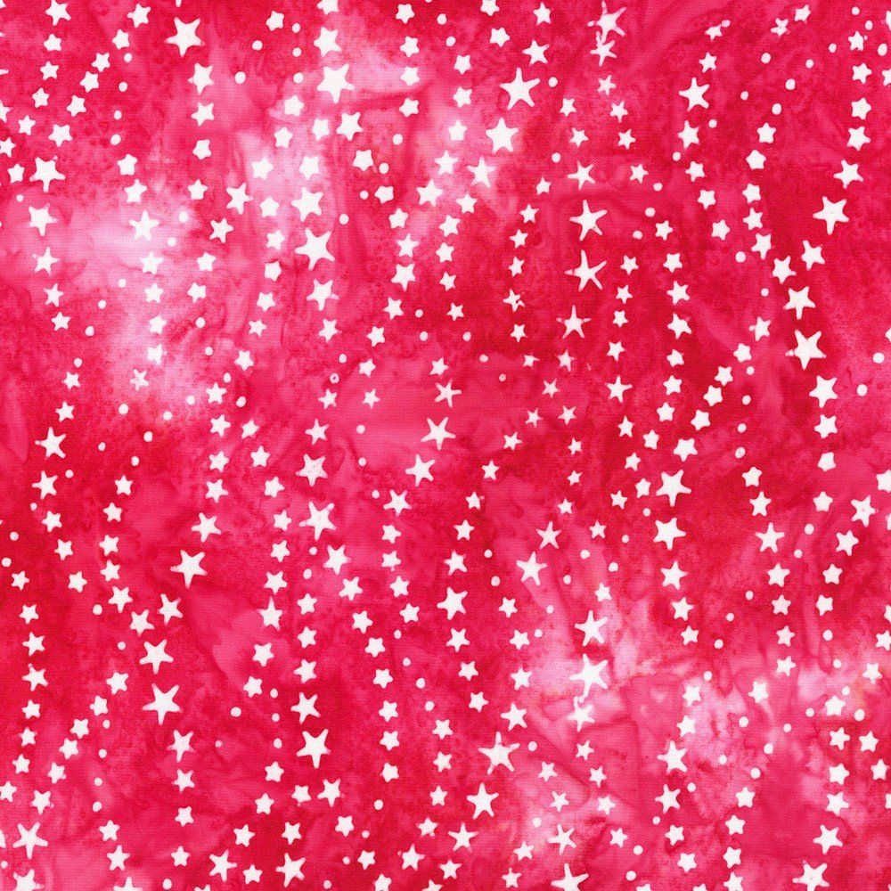 RK Liberty 2 Wavey Stars Red Artisan Batiks