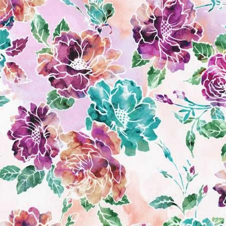RK Roses Thistle Quilting Cotton