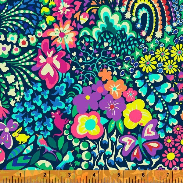 EOB .5 yd Sally Kelly Hide &amp; Seek 108" Wide back CLEARANCE
