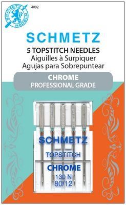 Schmetz Chrome Topstitch 80/12 Needles 5 Pack