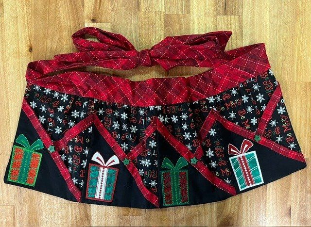 Sample: Red/Black Christmas Pocket Apron