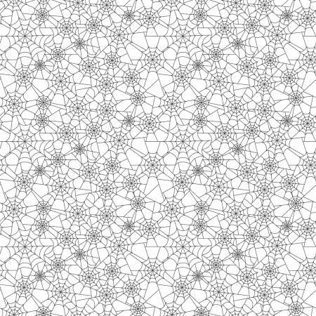 Seasonal Basics Spider Webs White Riley Blake
