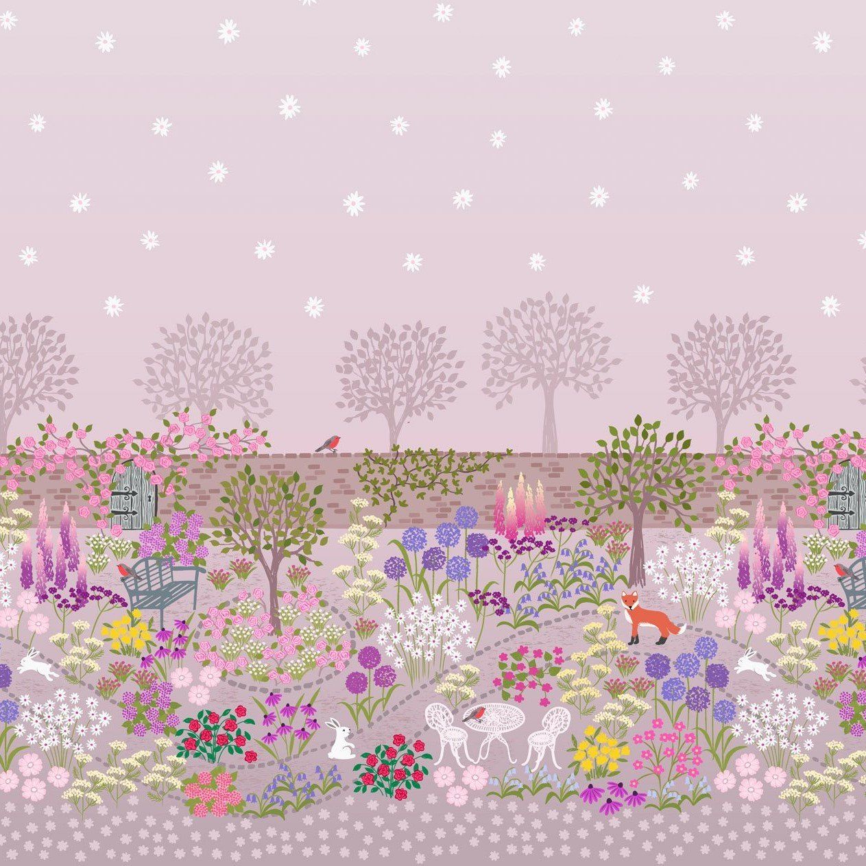 Secret Garden Double Edge Border Lewis &amp; Irene CLEARANCE