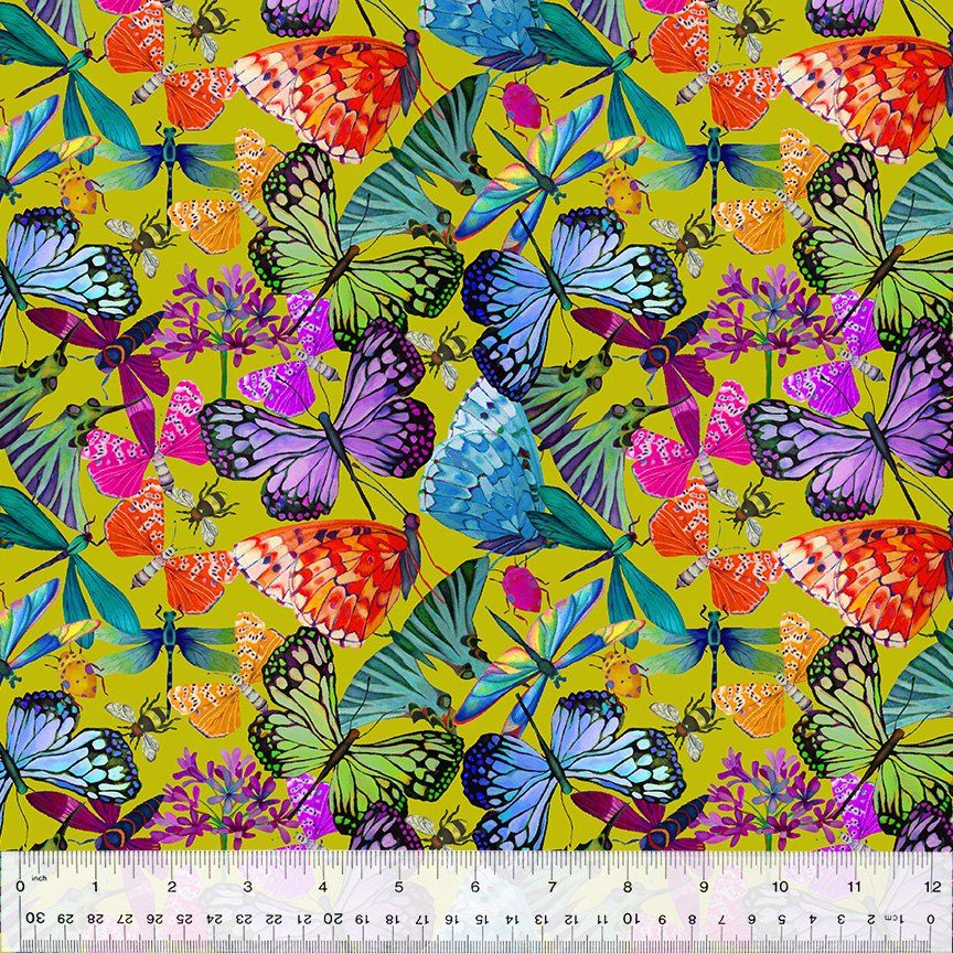 Sally Kelly Flutter Chartreuse Knit Gardenia