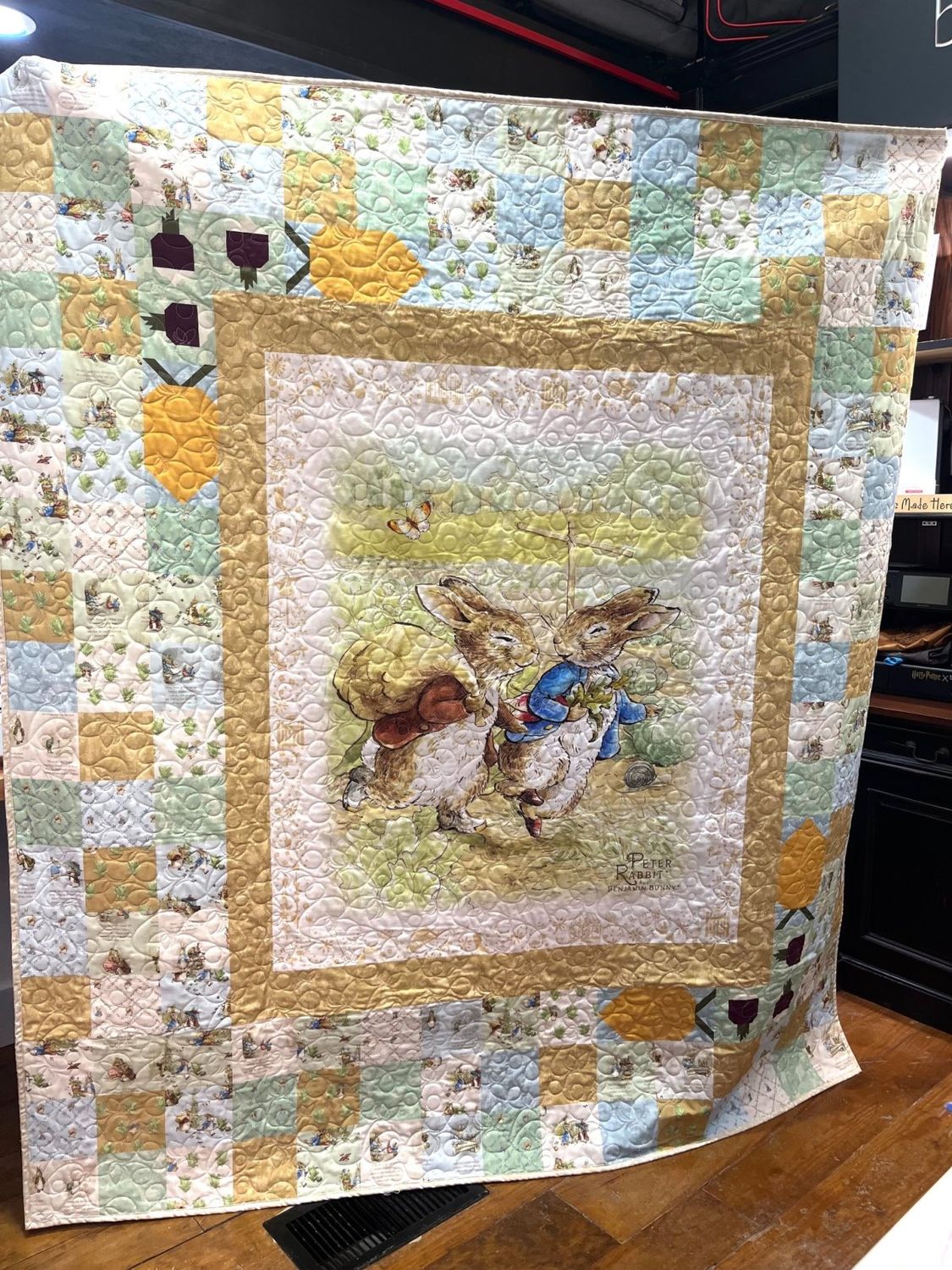 Sample: Peter Rabbit Afghan Sized Quilt 68"x74"
