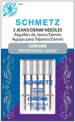 Schmetz Chrome Denim 100/16 Needles 5 Pack