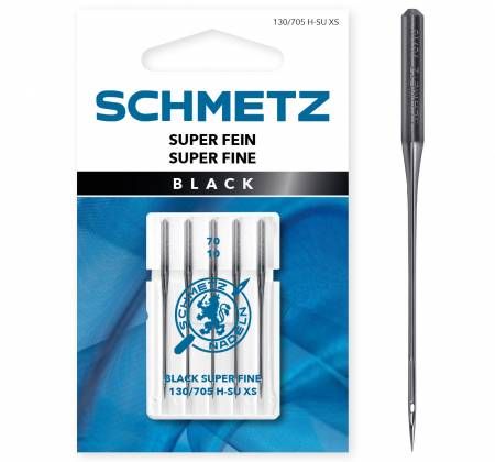 Schmetz Microtex Super Fine Black Needles 5 Pack
