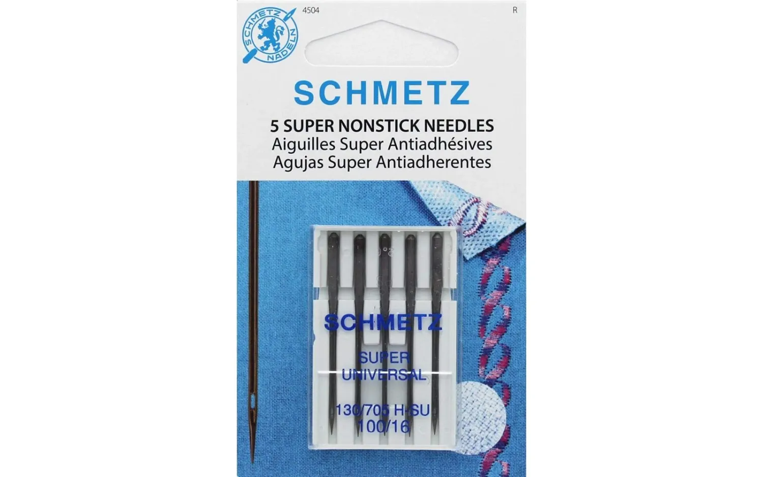 Schmetz Super Nonstick 100/16 Needles 5 Pack