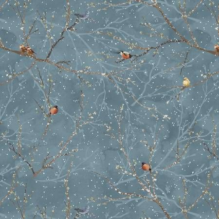 Slate Snow Birds Hazy Shade of Winter Studio E