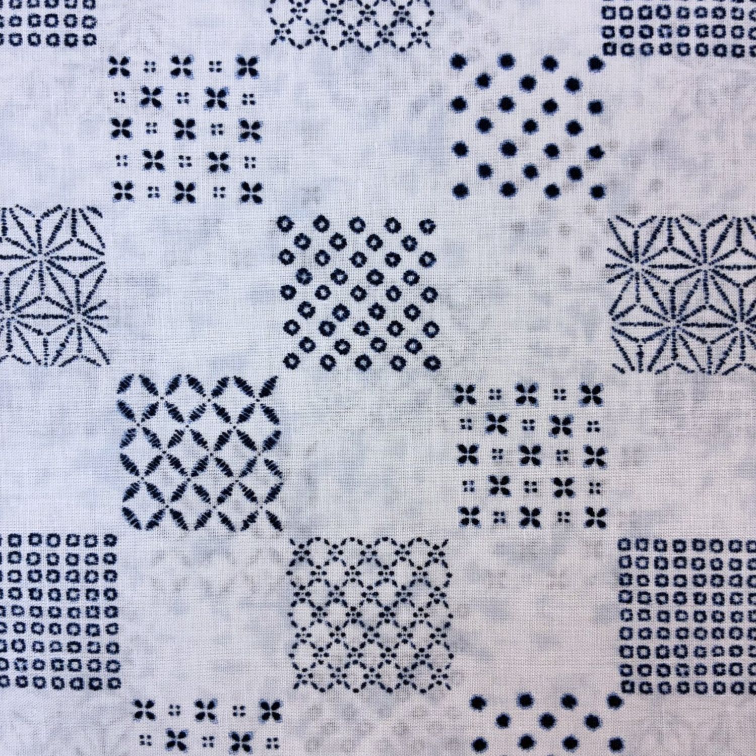 Sevenberry Cotton Printed Shirting Shibori Blue White