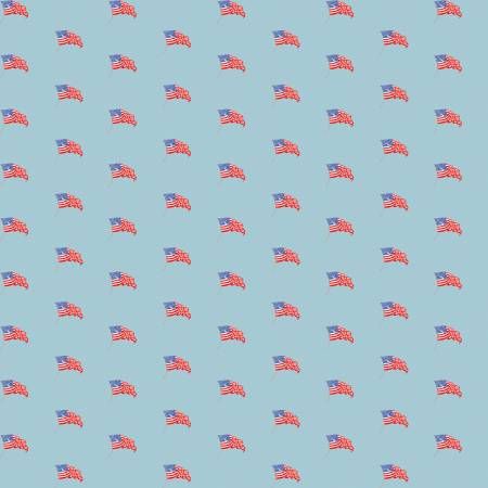 Sew America USA Flags Blue Riley Blake