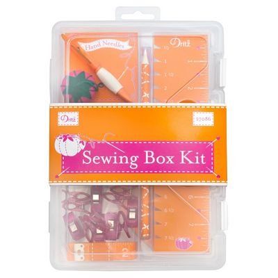 Sewing Box Kit -orange &amp; pink sewing tools