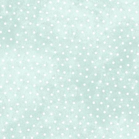 Snowtop Mountain Aqua Dots Flannel Maywood Studio