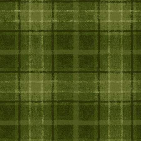 Snowtop Mountain Green Big Plaid Flannel Maywood Studio