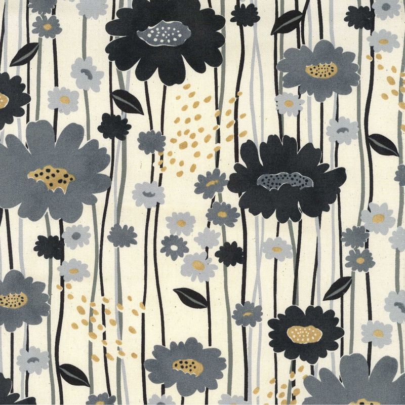 Sopo Retro Big Flower Cotton Canvas Kokka